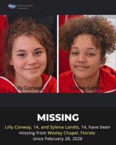TWO 14-YEAR-OLD GIRLS MISSING – WESLEY CHAPEL, FLORIDA